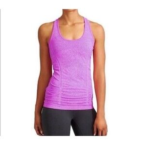 Athleta Fastest Track Seamless Racerback Tank Heathered Purple Size Small